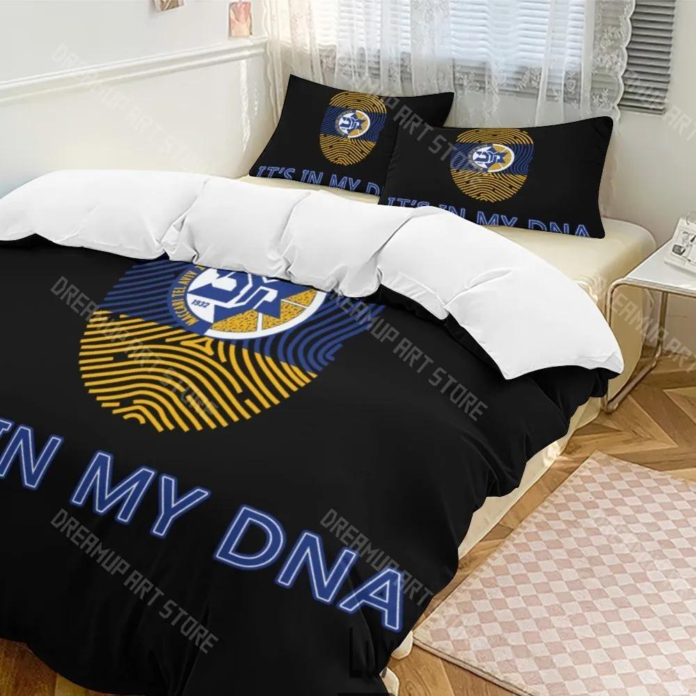 3D Print Maccabi Tel Aviv Basketball Bedding Set Twin Queen King Full Size Duvet Cover Pillowcase Bed Boys Girls Adult Home