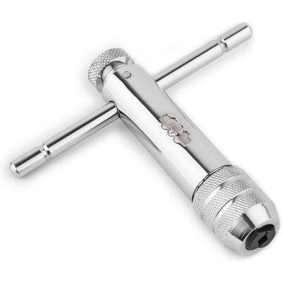 Gunpla Adjustable T-Handle Ratchet Tap Holder M5–M12 Threading Wrench Hand Machine Ratcheting Screw T-Shaped Tapping Thread Metric Plug Tapper Tool