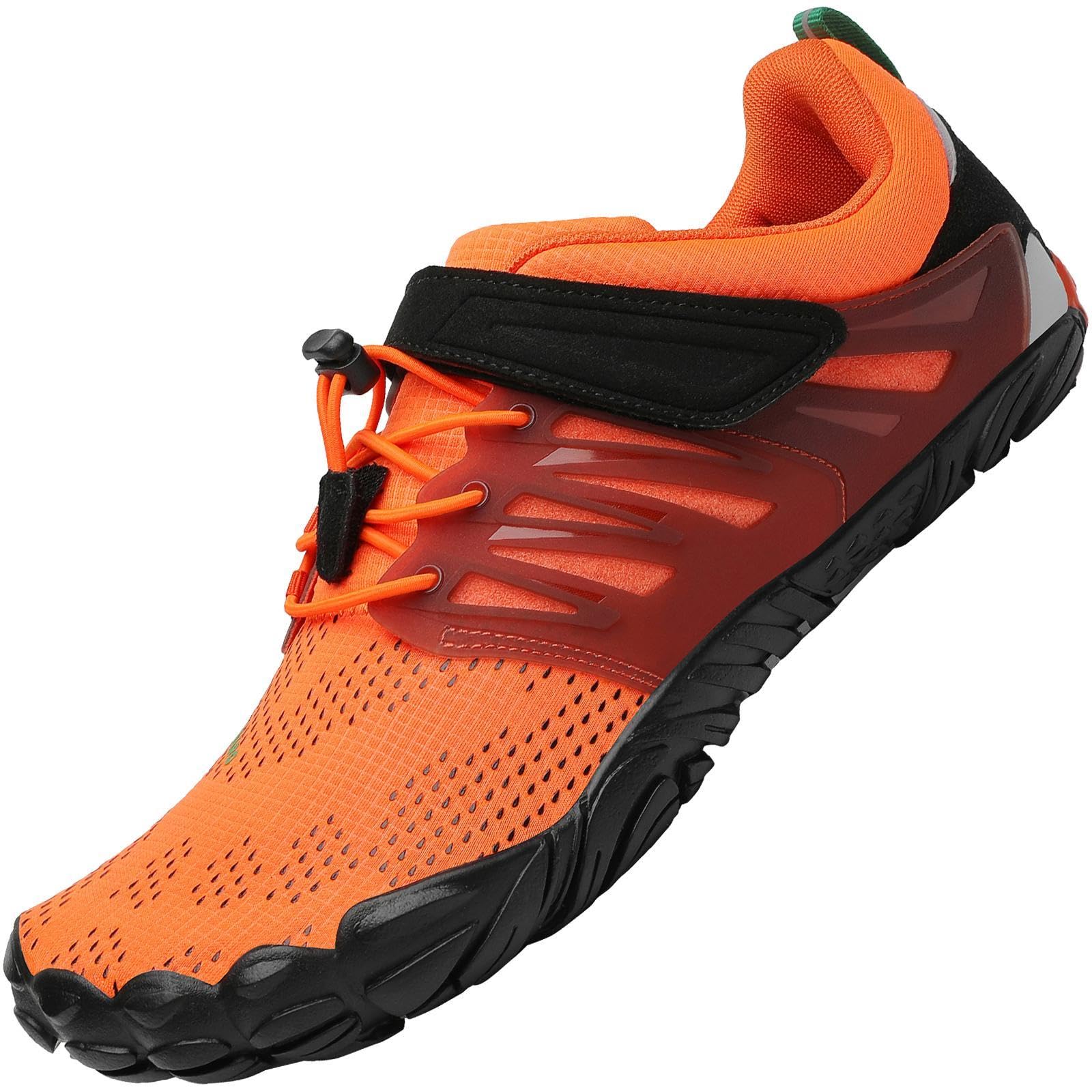 [SAGUARO] Barefoot Fitness Shoes, Gym Training Shoes, Men s & Women s, 28.0 cm, Orange