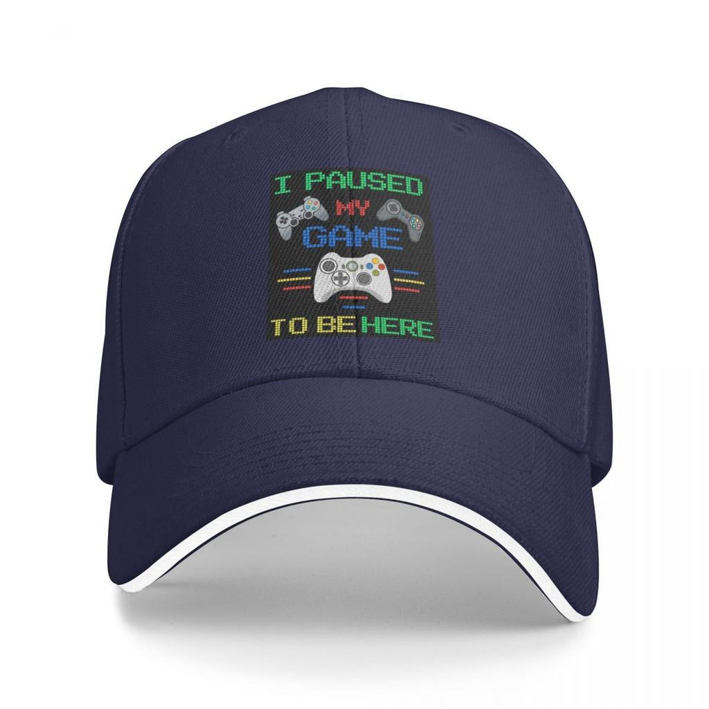 I Paused My Game To Be Here Game Controller Baseball Caps Snapback Baseball Hats Breathable Casual Casquette for Men And Women