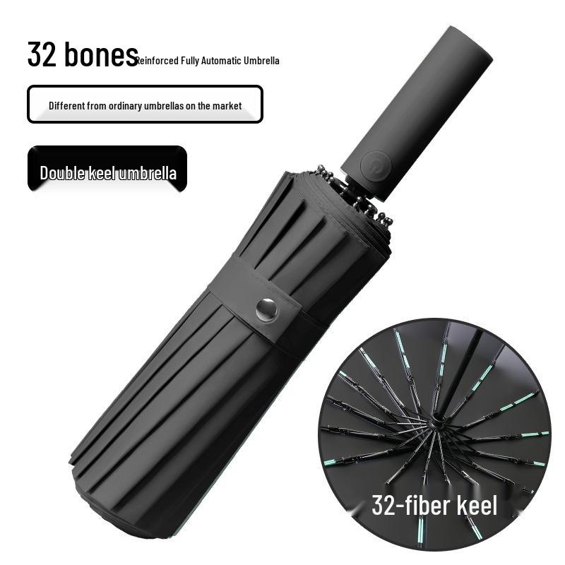 Dual-Use Extra-Large Folding Umbrella: Anti-UV, Rain or Shine, For Two