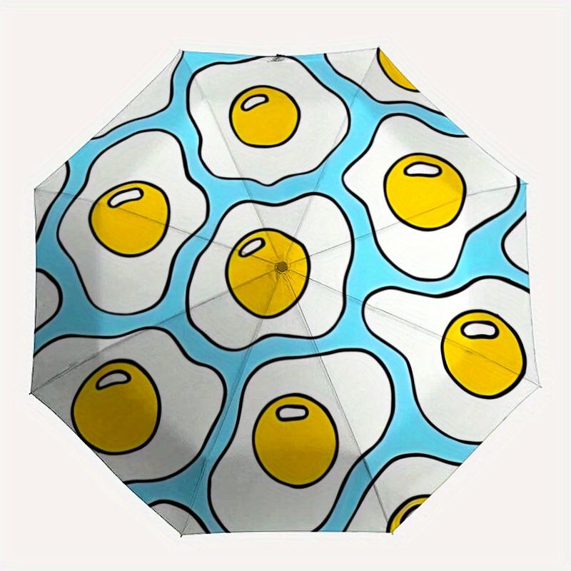 1pc Egg Pattern Folding Umbrella , 8 Ribs Casual Durable Lightweight Portable Travelling Umbrella For Men & Women yy250728130