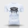 Men's Compression Printed Short Sleeve T-shirt, Athletic Workout & Running Top, Stretch, Breathable & Quick-Dry RL815