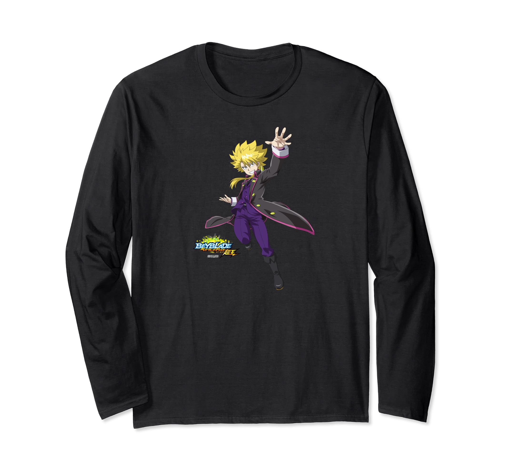 

Beyblade Burst Sparking Komurasaki Wakiya Long Sleeve T-Shirt чорний