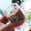 YWDL Double Wall Christmas Glass Cup High Borosilicate Glass Mug Heat Resistant Tea Milk Coffee Cup Drinkware Christmas Gift