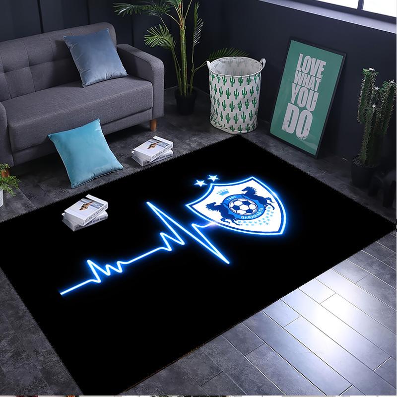 1PC rug Dynamic Qarabag Crest Design Carpet, Chair Rug,Area Rug for Office Bedroom living rooms bedroom, Doormat decor Christmas fan gifts