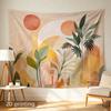 Boho Tropical Botanical Leaf Tapestry Wall Hanging Jungle Art Polyester Print Large Canvas Decor for Living Room Bedroom Accent
