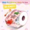 Manual Sticker Dispenser for 1-1.5 Inch Roll Stickers(1500Pcs) for Kids Gift Decoration Rewards Pink