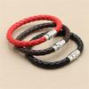 Unisex Faux Leather Braided Wristband Bracelet Magnetic Clasp Bangle Jewelry