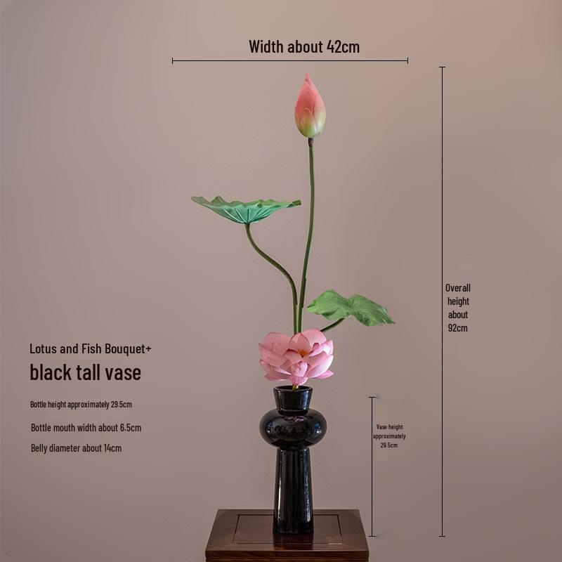 Bonsai Lotus Zen Arrangement: Elegant Artificial Flowers for Teahouse Décor