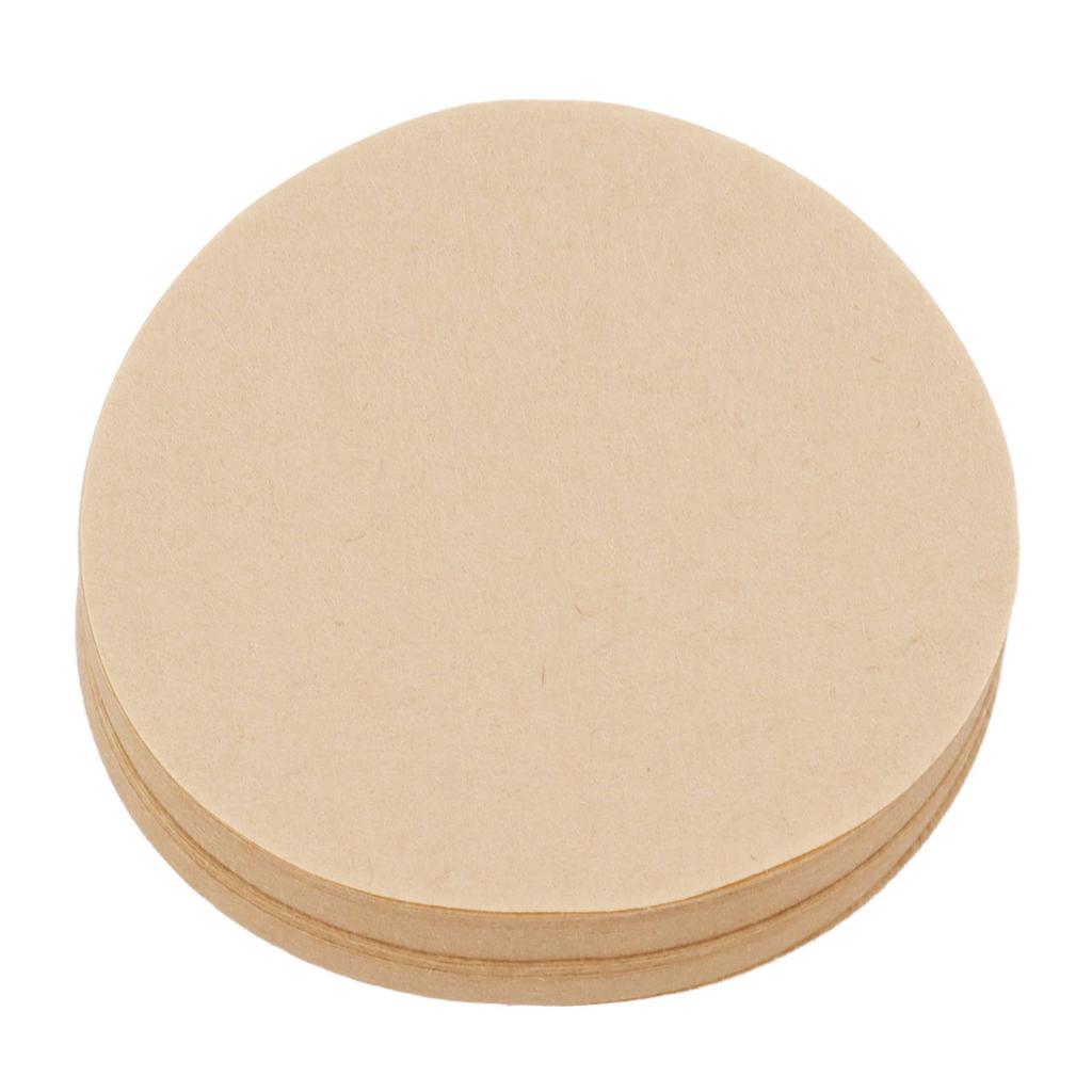 100Pcs 64mm Round Coffee Filter Unbleached Natural Coffee Filter Paper for 1 to 2 People Measure