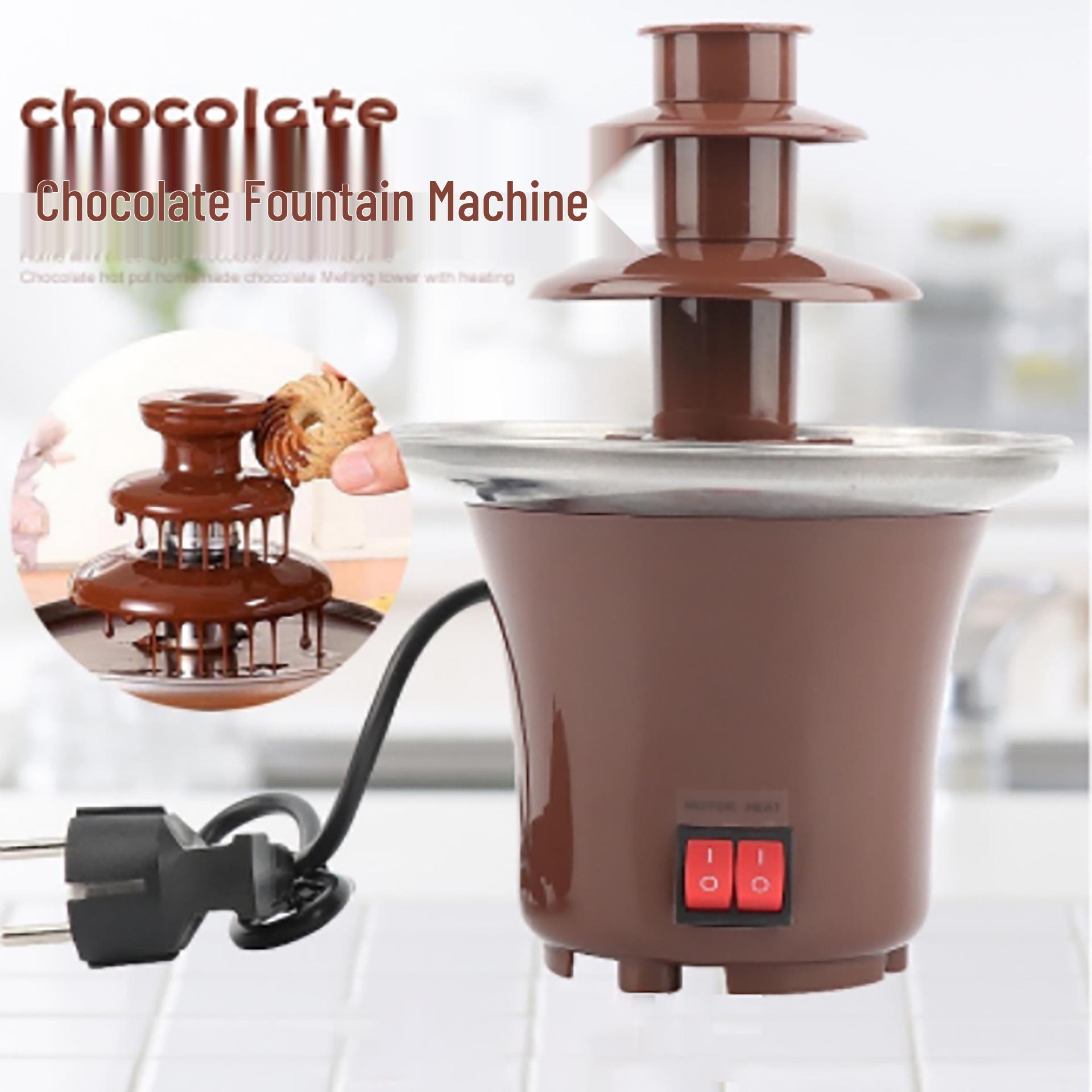 

Трехъярусный шоколадный фонтан: Домашняя мини-машина для плавления шоколада с нагревательной башней.