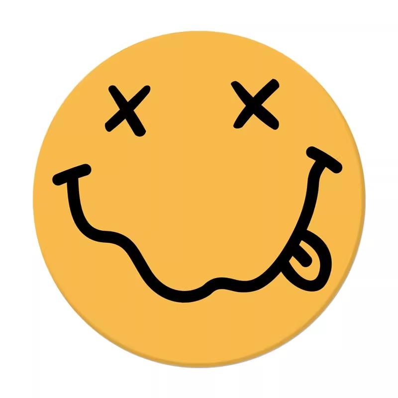 

VIKAMA Round Cute Smiley Face Rug Children s Room Study Living Room Soft Plush Machine Washable Floor Cushion Home Decor 60cm 24inch