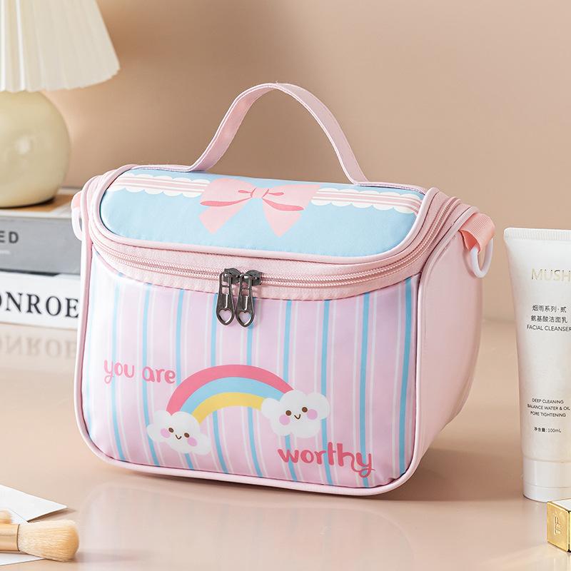 Adorable House-Shaped Cosmetic Bag Large Capacity, Portable Toiletry & Makeup Storage Case with Handles for Gift