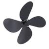 Fan Blade Replacement Fireplace Aluminum Alloy Blade Black Universal Stove Fan Blade4 Blade
