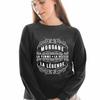 Women's Sweatshirt - Morgane - Black - Long Sleeves - Classic Collar - Unisex Size