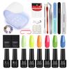 PHOENIXY UV LED Nail Lamp Nail Dryer Varnish Gel Nail Polish Set Manicure Kit Base Top Coat and Soak-off Nail Art Tool Sets Starter Kit