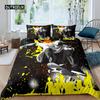 Skateboard Quilt Cover Boys Teens Sports Comforter Cover Microfiber 2/3pcs Graffiti Art Single Size Bed Linen Package Double Size Queen Size King Size