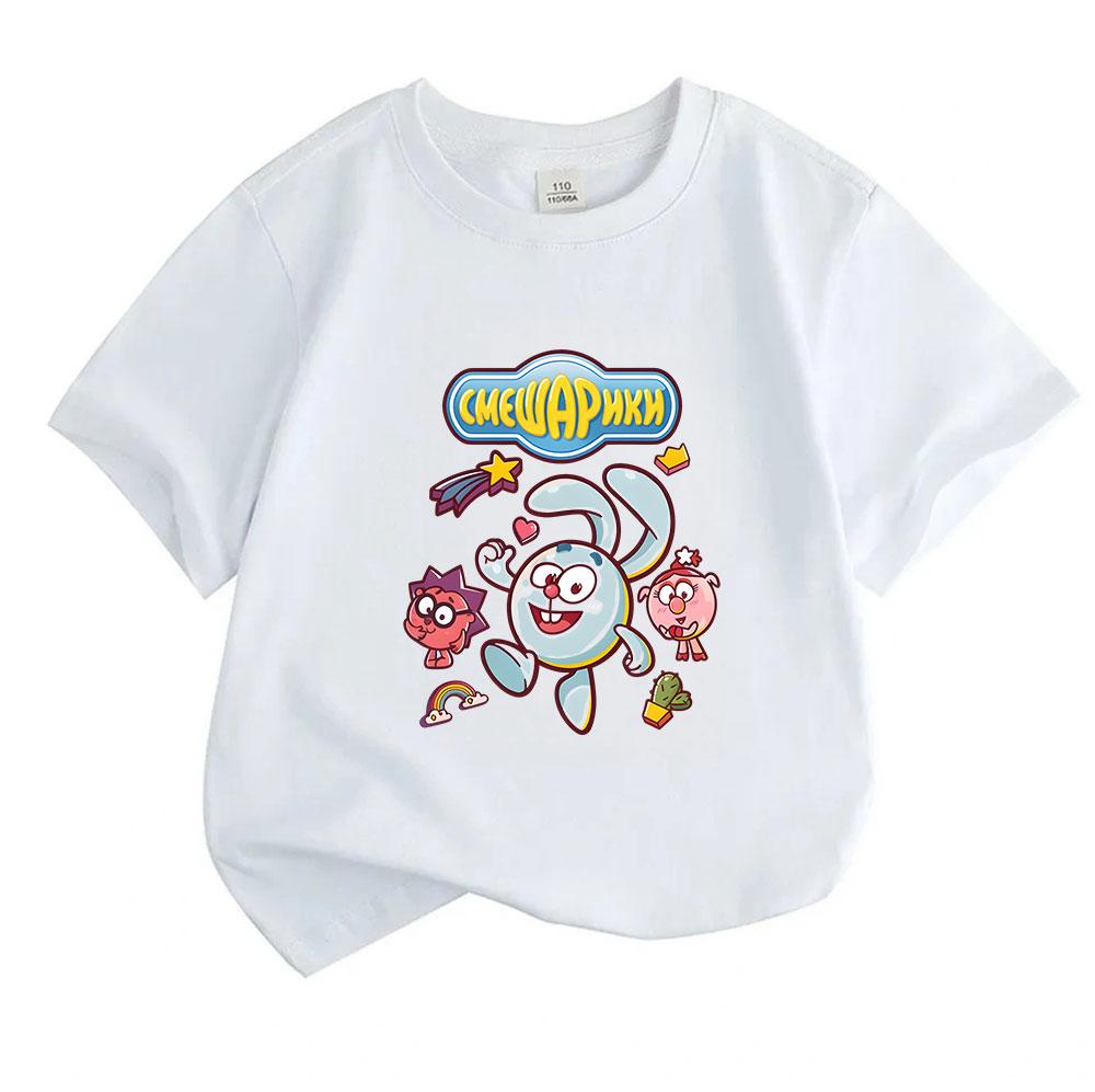 Toddler Boys Girls 100% Cotton Crew Neck Short Sleeve T-Shirt Cute Cartoon Character Printed Casual Soft Breathable Kids Summer Daily Wear Graphic Tee