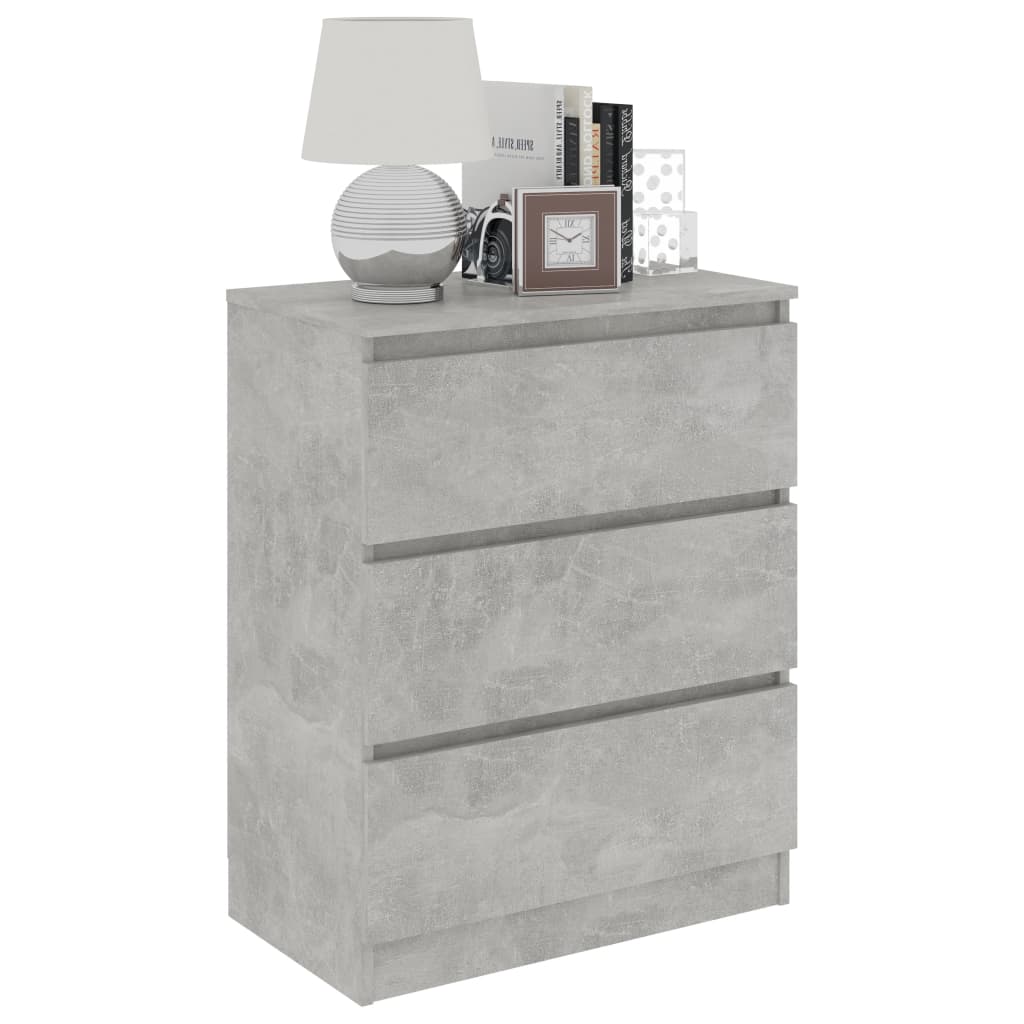 Sideboard Concrete Grey 60 x 35 x 76 cm Particleboard