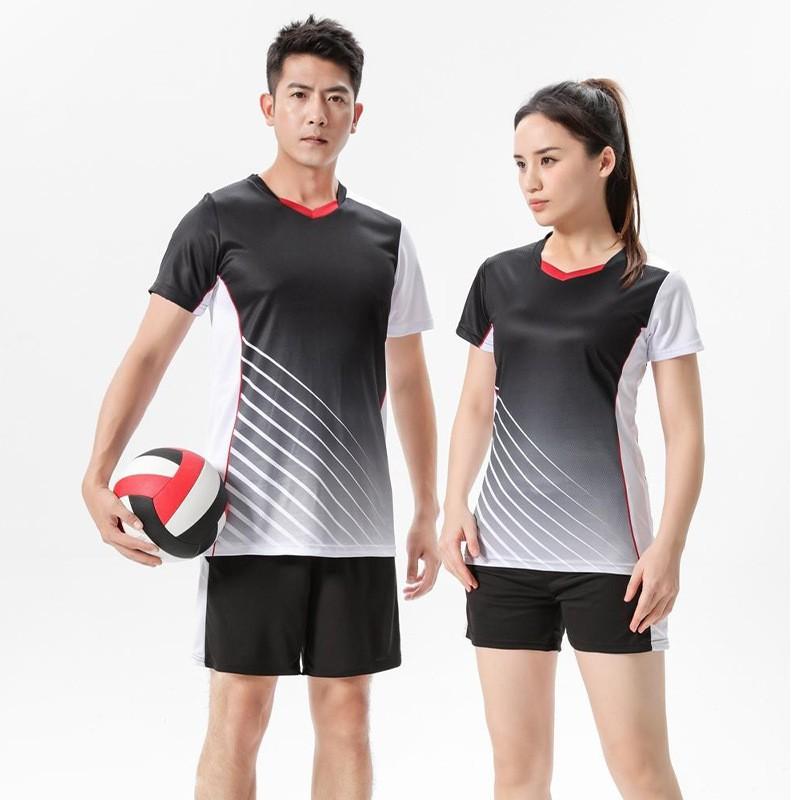 Hochwertiges Unisex Volleyballtrikot-Set Kurzarm Trainingsuniform für Erwachsene Team Sport