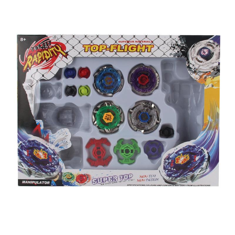 

Коллекция прочных металлических волчков с четырьмя красочными дизайнами для игры White 680g