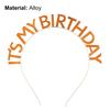 Hairbands Crown Exquisite Eye-catching Alloy Anti-rust Charming Letter Design Happy Birthday Crown for Girl