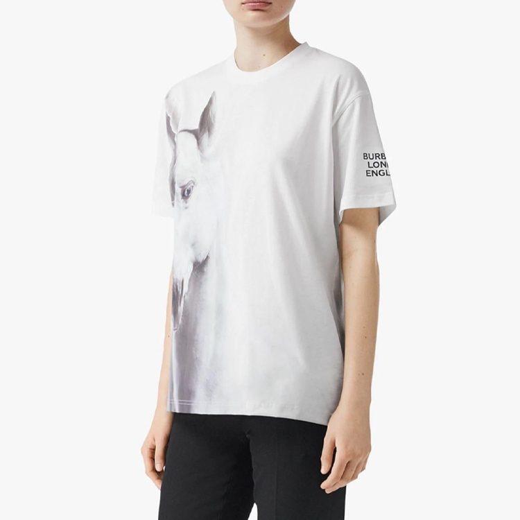 Burberry T Shirts Women's White Crew Neck Moderate 80173521