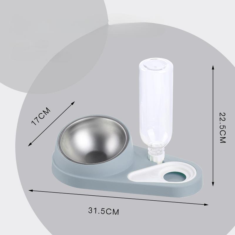1 PCS Cat Bowl Pet Feeder Dog Cat Food Bowl And Water Dispenser Double Bowl Large Capacity Feeder Dish