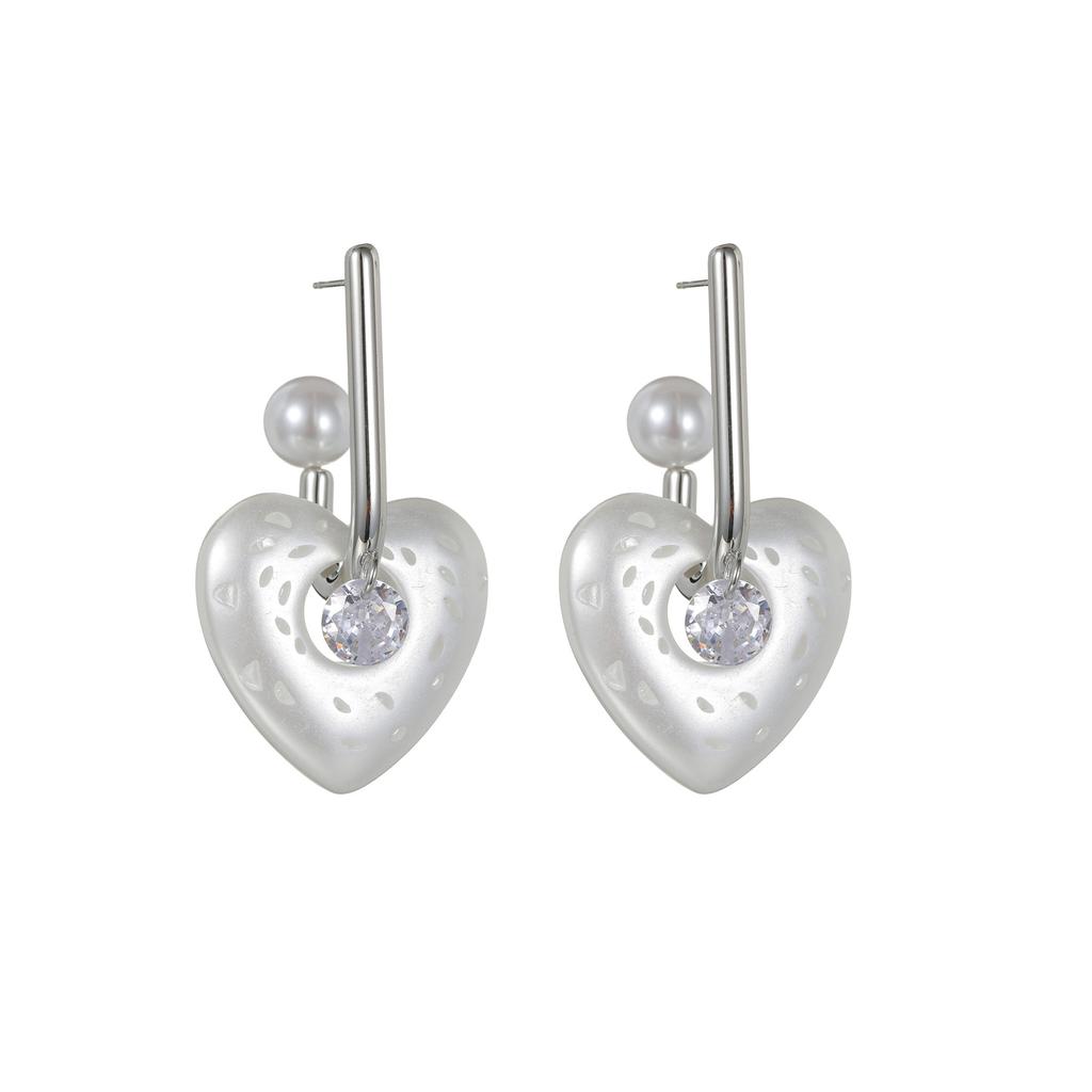Atoztide Trendy Multiple Style Imitation Pearl Tassel Earring for Women Stainless Steel Elegant Temperament Earring Jewelry Gift