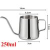 Hand Brewed Coffee Pot, Ear Filter, Long Mouthed, Fine Mouthed Stainless Steel Goose Neck Mouth, Long Mouthed Coffee Pot