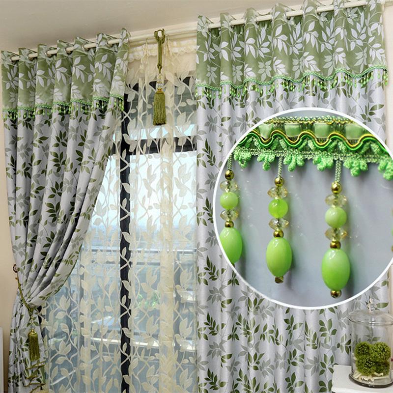 1M Akrylová Korálková Krajková Záclona Šití Střapec Okraj Čalounická Stuha Ozdoba DIY pro Šití Záclonové Doplňky Dekor Evropský Nový