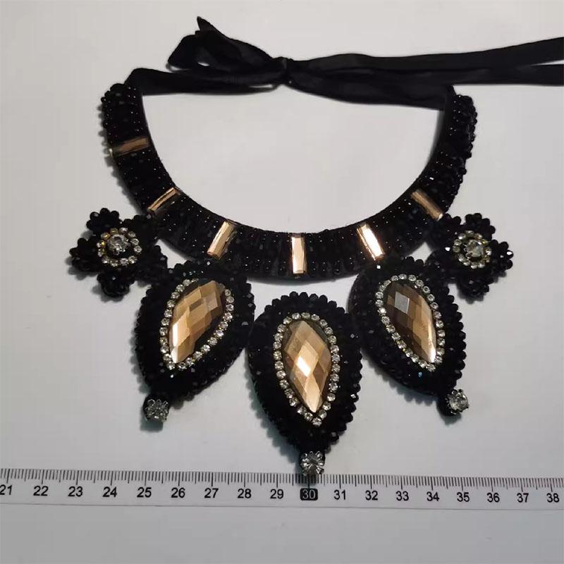 Colar Falso de Diamantes Colar de Gola de Cristal Removível Para Mulheres Gola Falsa Acessórios de Roupa Removíveis Nep Kraagie