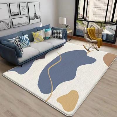 Moderner Europäischer Minimalistischer Stil Teppich Rutschfest Vollflächiger Bereichsteppich für Wohnzimmer Schlafzimmer Bodenmatte Mode Heimdekoration