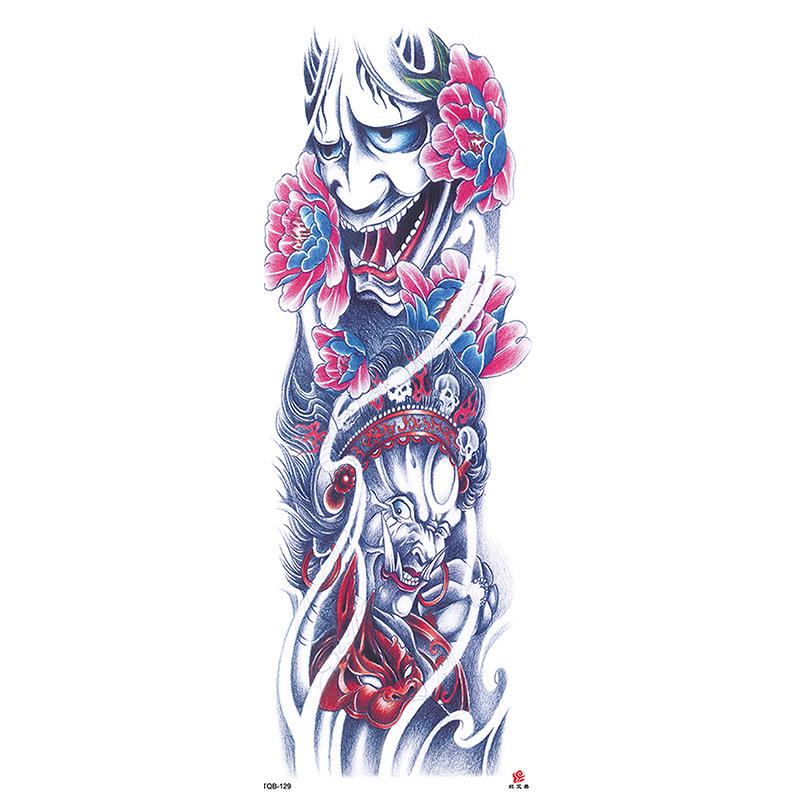 Waterdichte tattoo stickers voor de hele arm: Jezus, Maagd Maria, Kroon, Leeuw-ontwerp