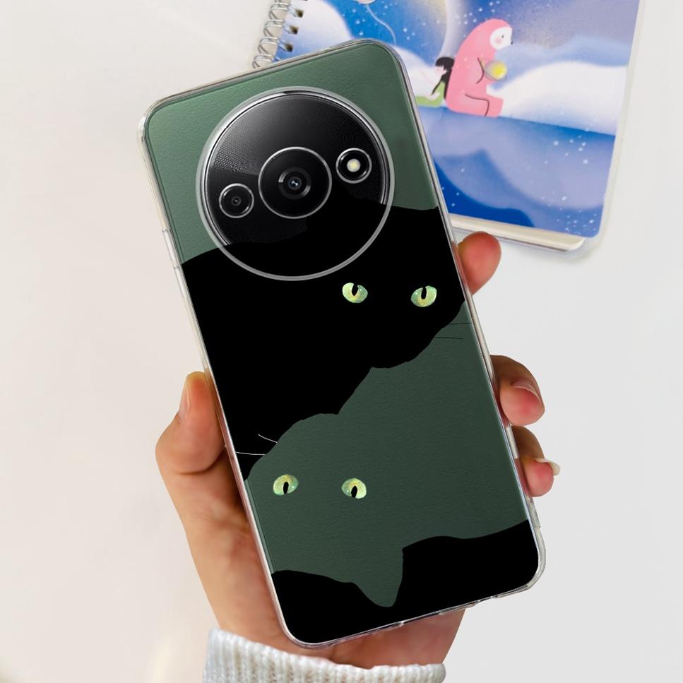For Xiaomi Redmi A3 4G Case Fashion Girl Cartoon Print Soft Silicone Back Cover For Redmi A3 6.71" Shockproof Phone Case Funda