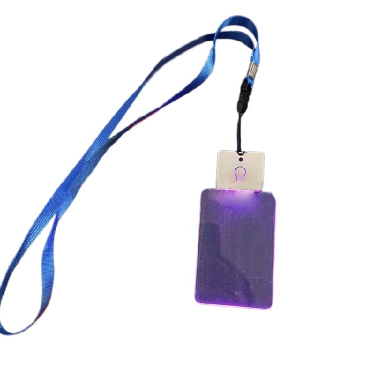 LED Light Acrylic Keychain Lightweight And Sturdy Pendant Accessory For DIY Projects And Individualized Jewelry