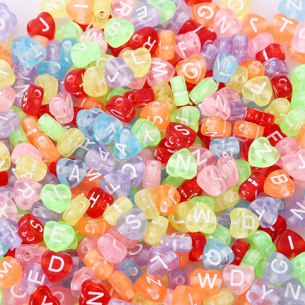 Acrylic Letter Beads for Kids' Jewelry Making – Educational DIY Beading Accessories