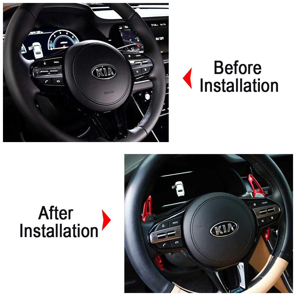 For KIA K7 Premier Hybrid HEV 2019 2020 2021 K9 K900 2019 2020 Car Steering Wheel Shifter Paddle Gear Extend Sticker Accessories