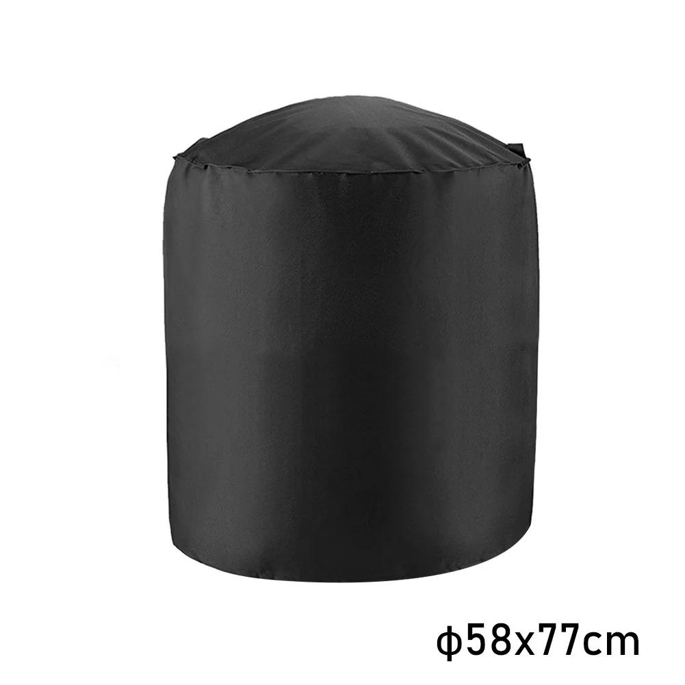 

210D BBQ Cover Outdoor Dust Waterproof Weber Heavy Duty Grill Cover Rain Protective Outdoor Barbecue Cover Round