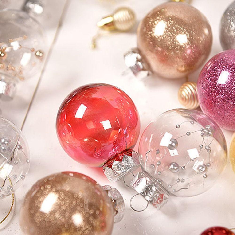 24pcs 6CM Christmas Ball Set Delicate Hanging Ornament Christmas Tree Decoration Pendant  New Year