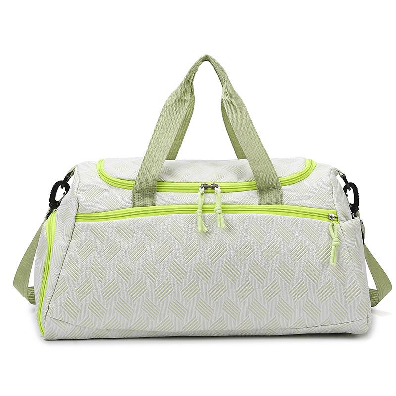 Fashion and fresh dry and wet separation sports fitness bag going out large capacity with shoe compartment portable travel bag can be set with tie rod