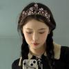Beautifully Crafted Crystal Crowns Crystal Diadems with Flower and Leaves for Birthdays and Evening Parties