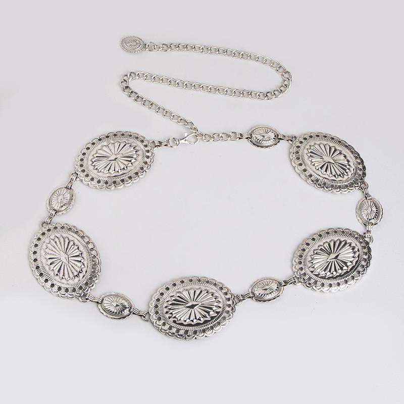 Elegant Metal Womens Waist Chain With Carved Detailing For Summer Fashion Accessory