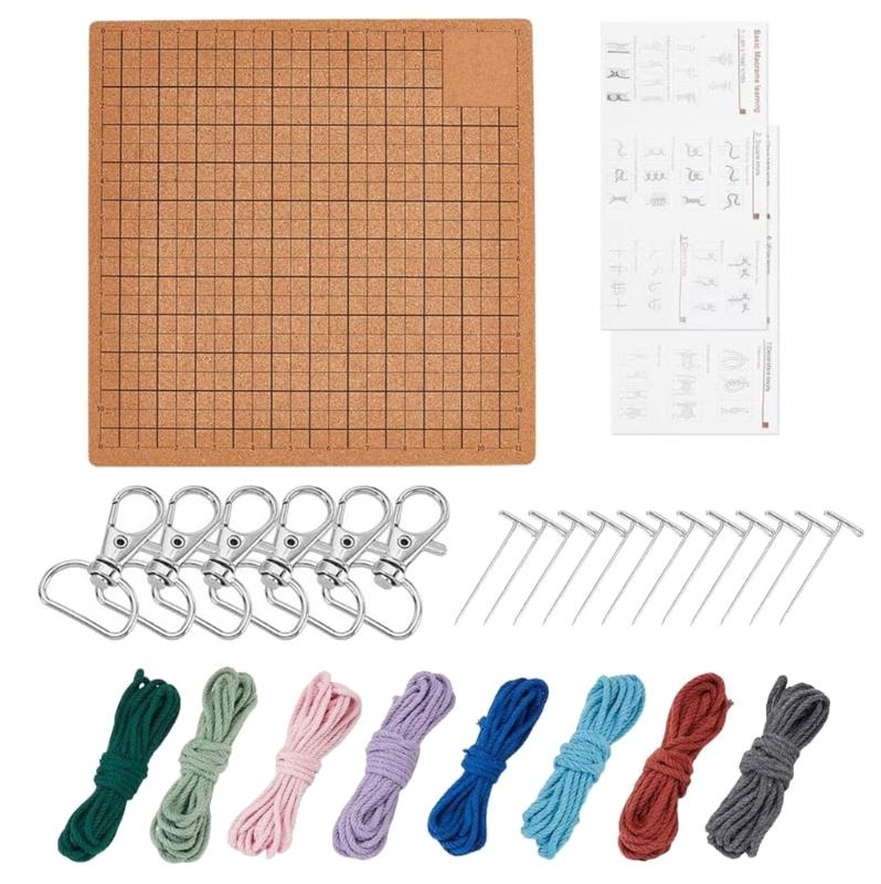 

Practical Tassels Board Self Recovering Braiding Surfaces with Instructions and Pins Wood Texture Perfect for Crafting 1