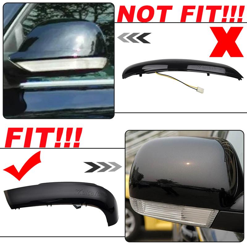 2X For Volkswagen VW Touareg 7L 2002 2003 2004 2005 2006 LED Dynamic Turn Signal Light Side Mirror Indicator Sequential Blinker