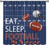 Rustic Basketball Curtain Vintage Texture Traditional Sport Print Window Curtains Kids Boys Teens With Rod Pocket Polyester