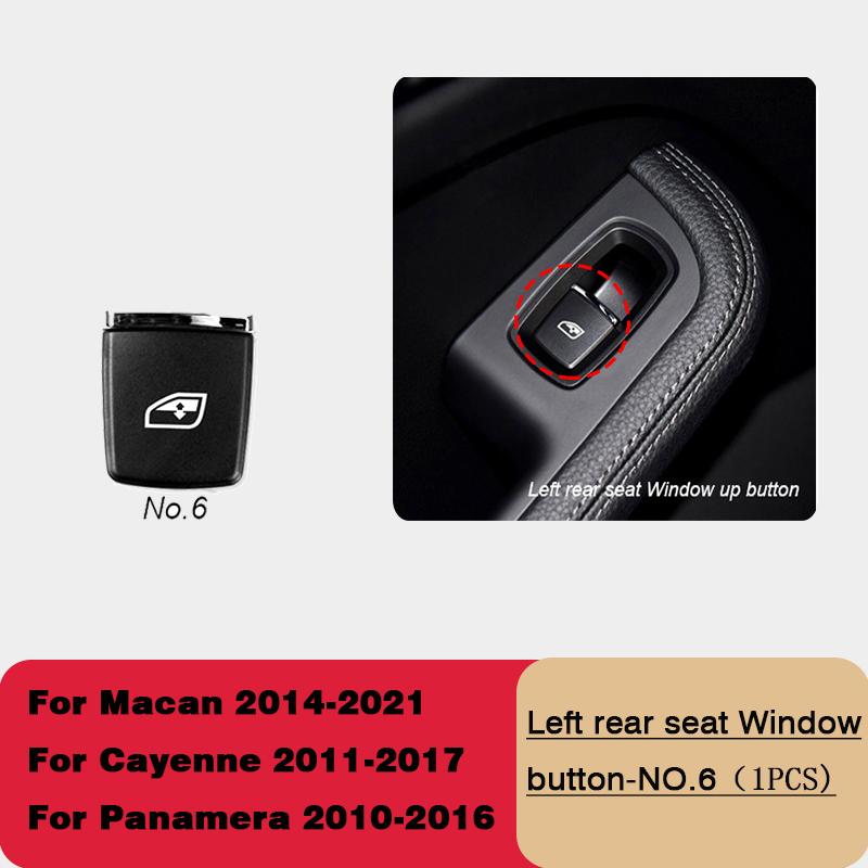 AABKV1 For Porsche Cayenne 2011-2017 Panamera 2010-2016 Macan 2014-2021 Car Window Lifter Button Cap Replacement Windows Switch Button