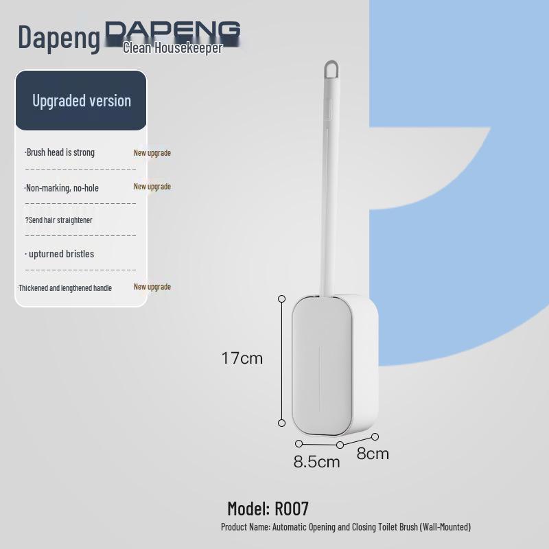 Dapeng Wall-Mounted Toilet Brush, No Dead Corners, Long Handle Bathroom Cleaner, New Model Scrubber