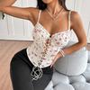 Cross-Border Sexy Stitching Tied Sexy Street Shot Fishbone Sling Fancy Inner Wear Blouse Fishbone Bra